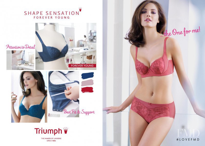 Kristina Peric featured in  the Triumph advertisement for Fall 2015