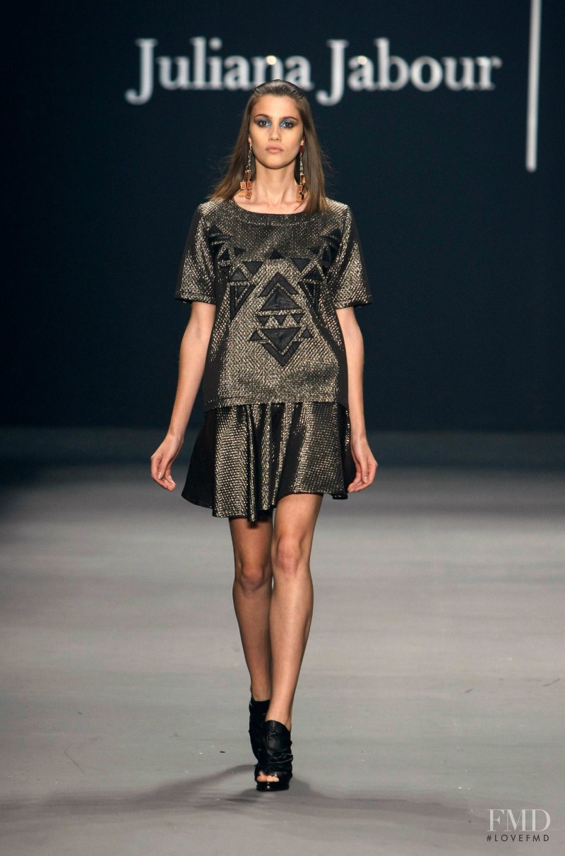 Lilian Franklin featured in  the Juliana Jabour fashion show for Autumn/Winter 2014