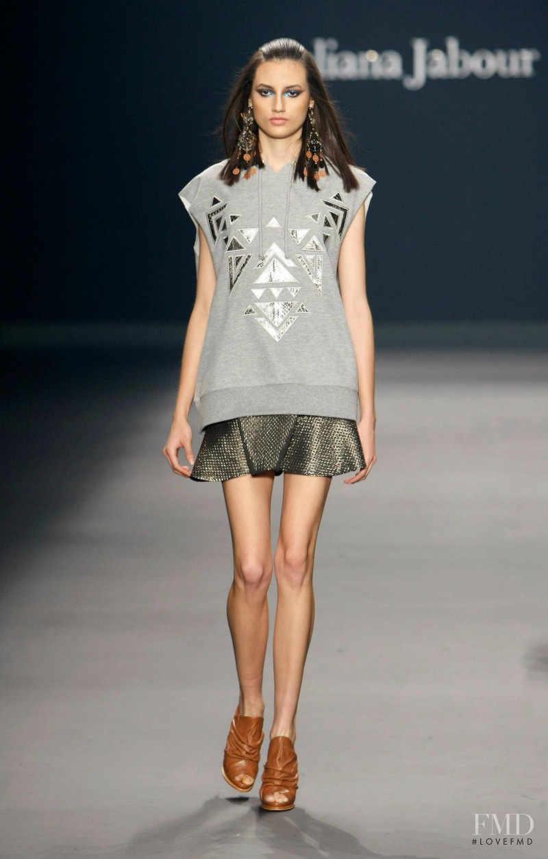 Bruna Ludtke featured in  the Juliana Jabour fashion show for Autumn/Winter 2014