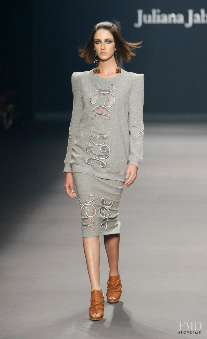 Cristina Herrmann featured in  the Juliana Jabour fashion show for Autumn/Winter 2014