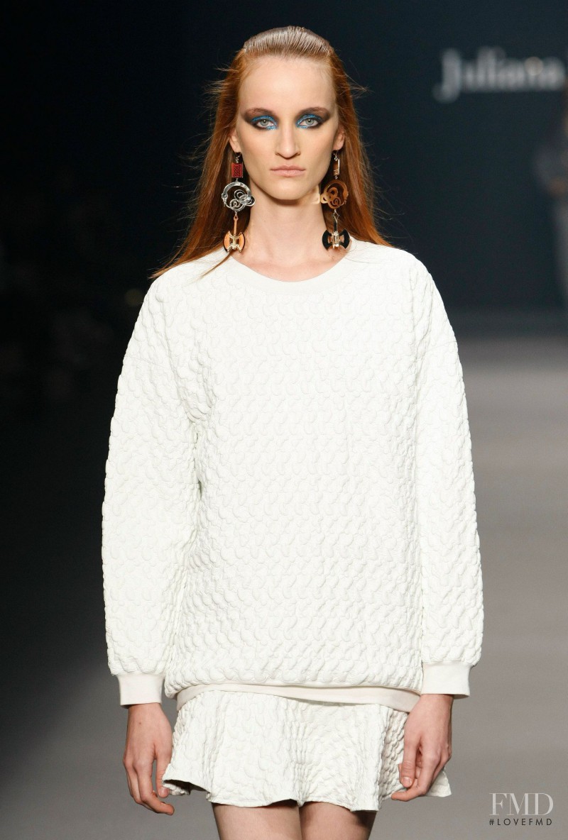 Marina Heiden featured in  the Juliana Jabour fashion show for Autumn/Winter 2014