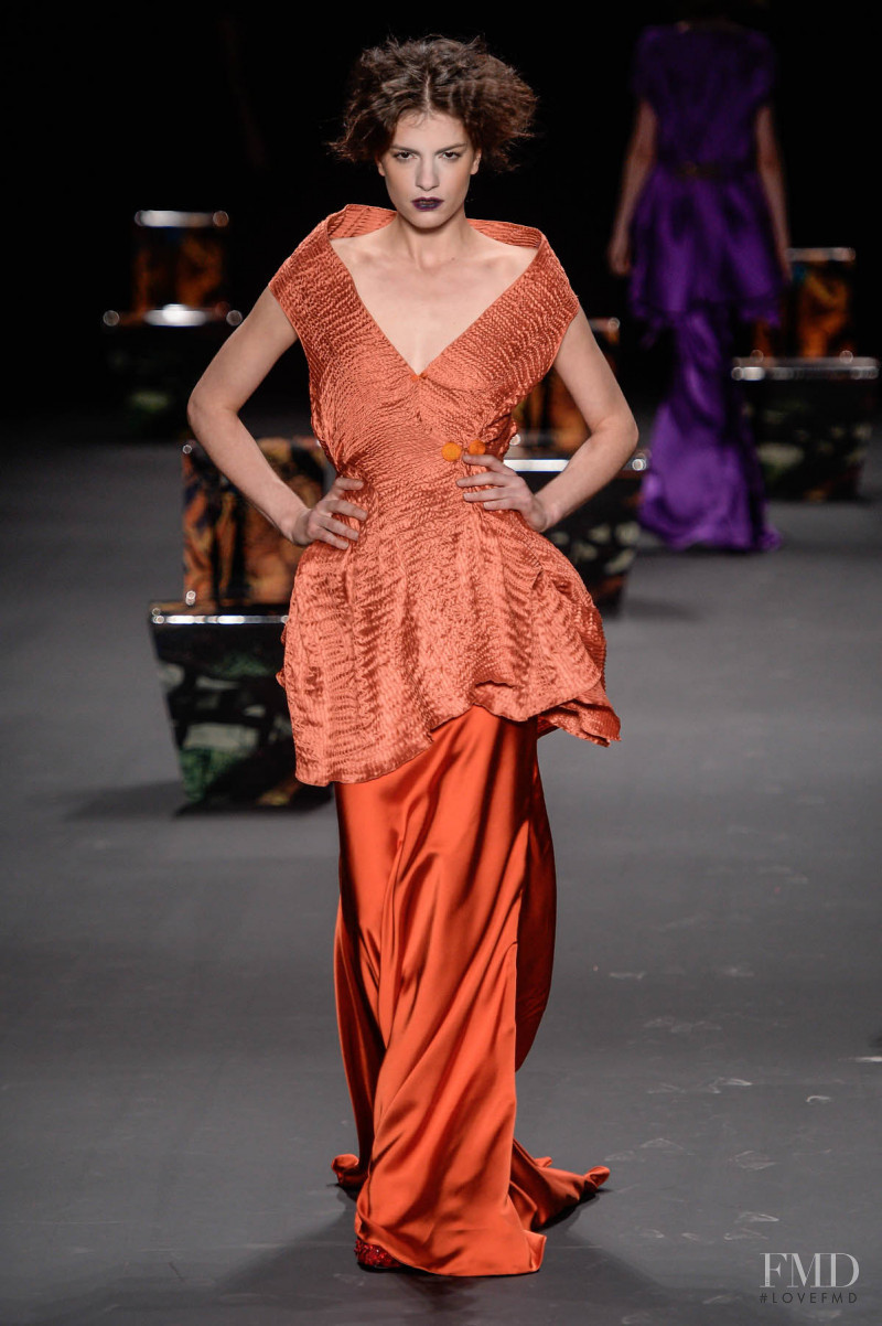 Rebecca Gobbi featured in  the Lino Villaventura fashion show for Autumn/Winter 2014