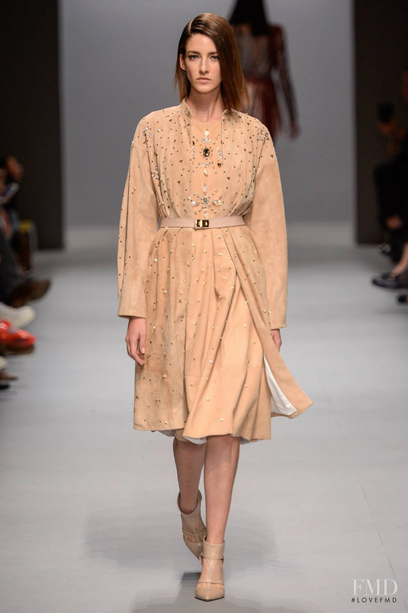 Cristina Herrmann featured in  the Patricia Motta fashion show for Autumn/Winter 2014