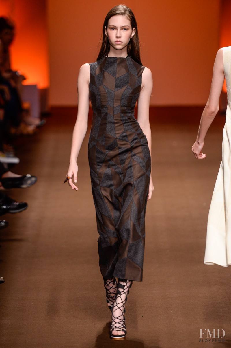 Lorena Maraschi featured in  the Tufi Duek fashion show for Autumn/Winter 2014