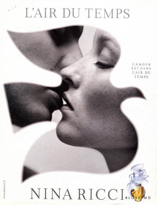 Audrey Marnay featured in  the Nina Ricci L\'Air du Temps - "Le Baiser" advertisement for Spring/Summer 1999