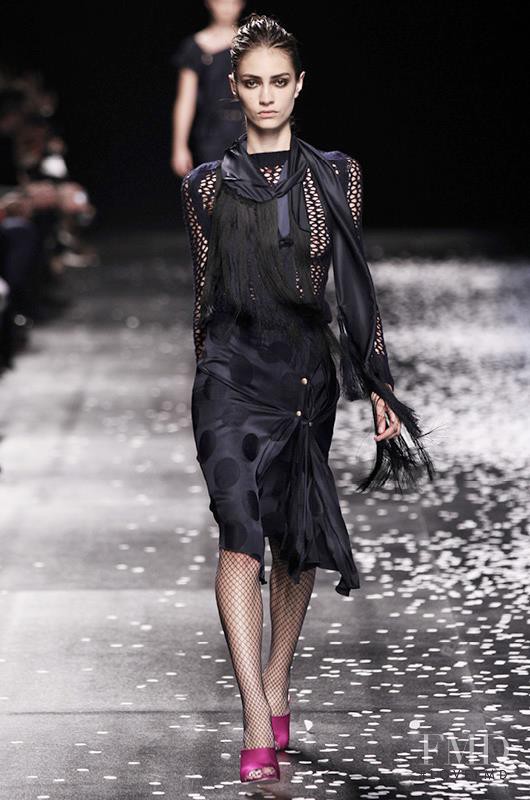 Marine Deleeuw featured in  the Nina Ricci fashion show for Spring/Summer 2013