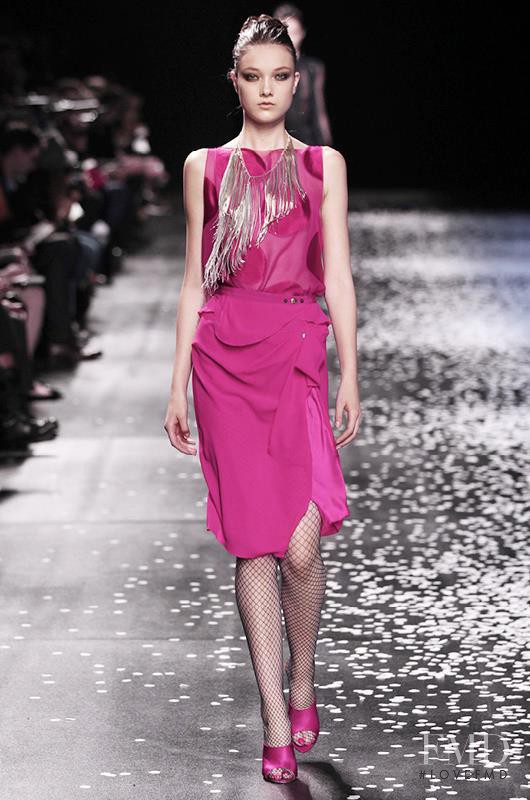 Yumi Lambert featured in  the Nina Ricci fashion show for Spring/Summer 2013