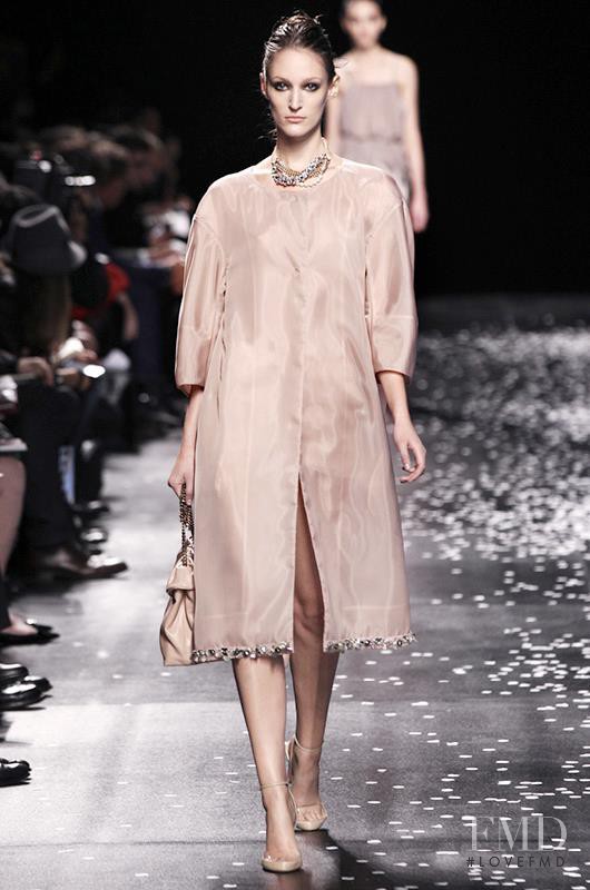Franzi Mueller featured in  the Nina Ricci fashion show for Spring/Summer 2013