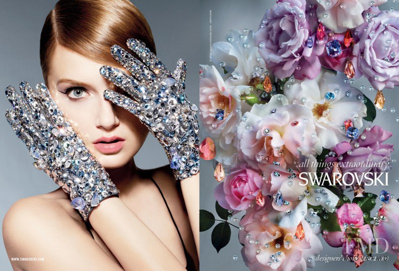 Lily Donaldson featured in  the Swarovski advertisement for Spring/Summer 2013