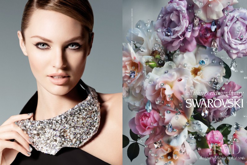 Candice Swanepoel featured in  the Swarovski advertisement for Spring/Summer 2013