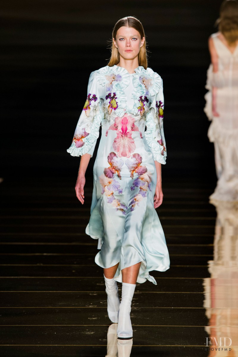 Mathilde Brandi featured in  the Francesco Scognamiglio fashion show for Spring/Summer 2016