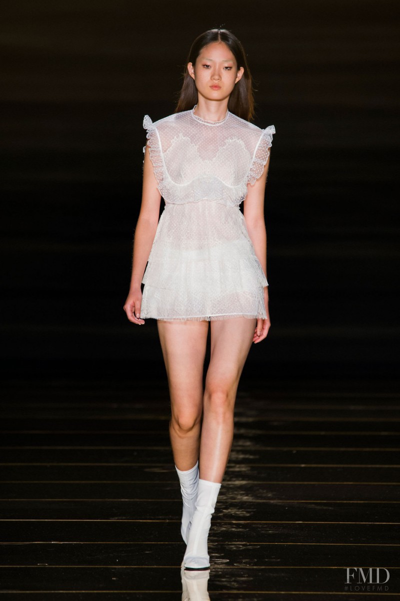 Hyun Ji Shin featured in  the Francesco Scognamiglio fashion show for Spring/Summer 2016