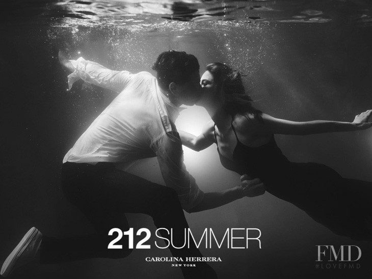 Sasha Luss featured in  the Carolina Herrera "212 Summer" Fragrance advertisement for Spring/Summer 2013