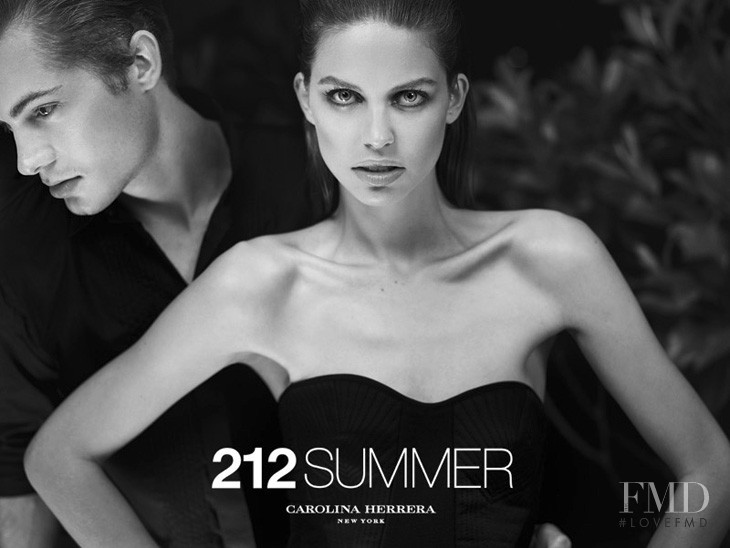 Lauren Auerbach featured in  the Carolina Herrera "212 Summer" Fragrance advertisement for Spring/Summer 2013