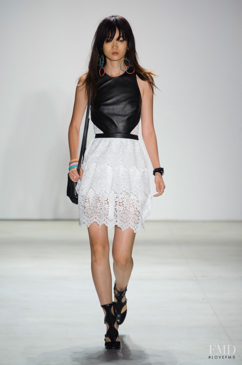 Hyun Ji Shin featured in  the Rebecca Minkoff fashion show for Spring/Summer 2016