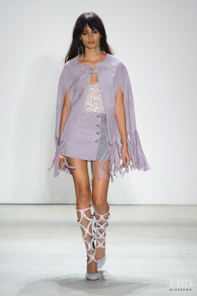 Gizele Oliveira featured in  the Rebecca Minkoff fashion show for Spring/Summer 2016