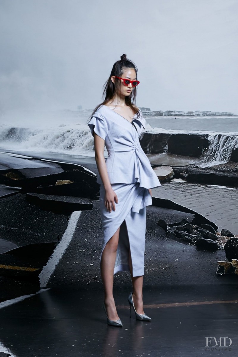 Hyun Ji Shin featured in  the Toni Maticevski fashion show for Autumn/Winter 2015