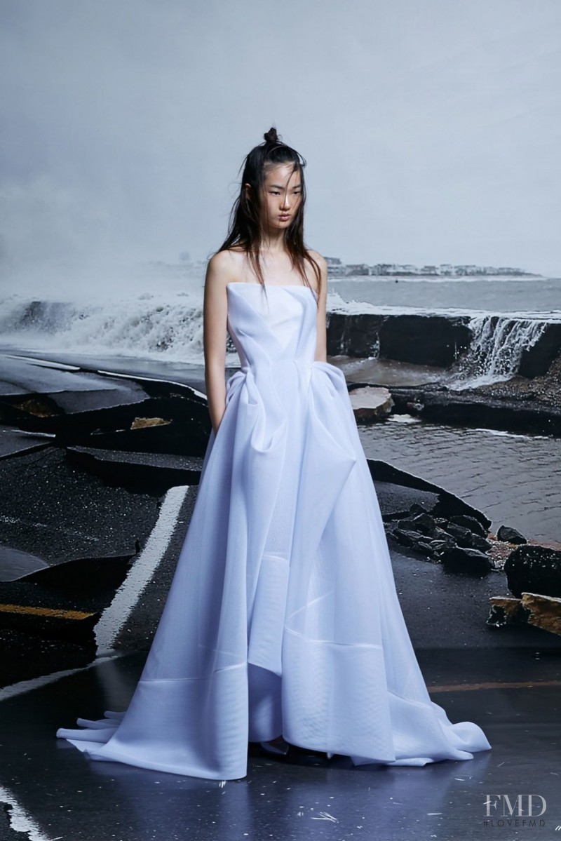 Hyun Ji Shin featured in  the Toni Maticevski fashion show for Autumn/Winter 2015