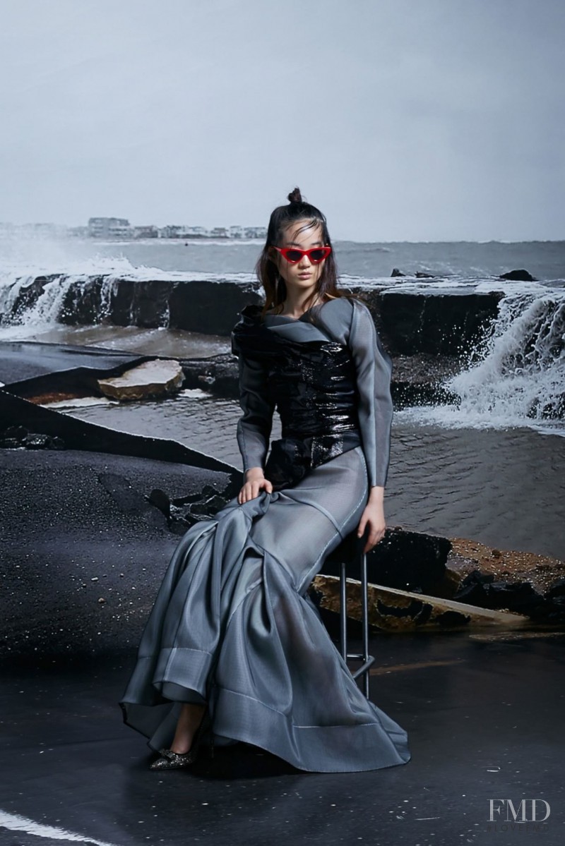 Hyun Ji Shin featured in  the Toni Maticevski fashion show for Autumn/Winter 2015