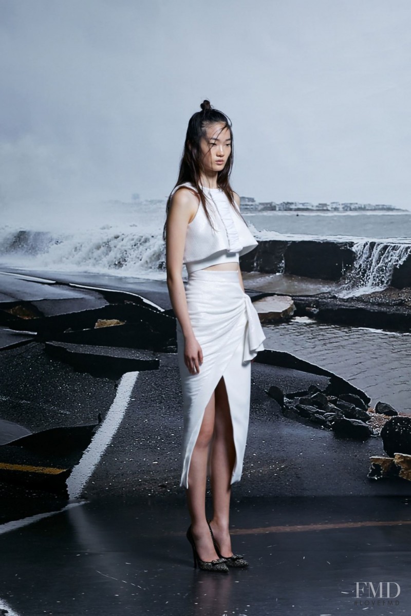 Hyun Ji Shin featured in  the Toni Maticevski fashion show for Autumn/Winter 2015