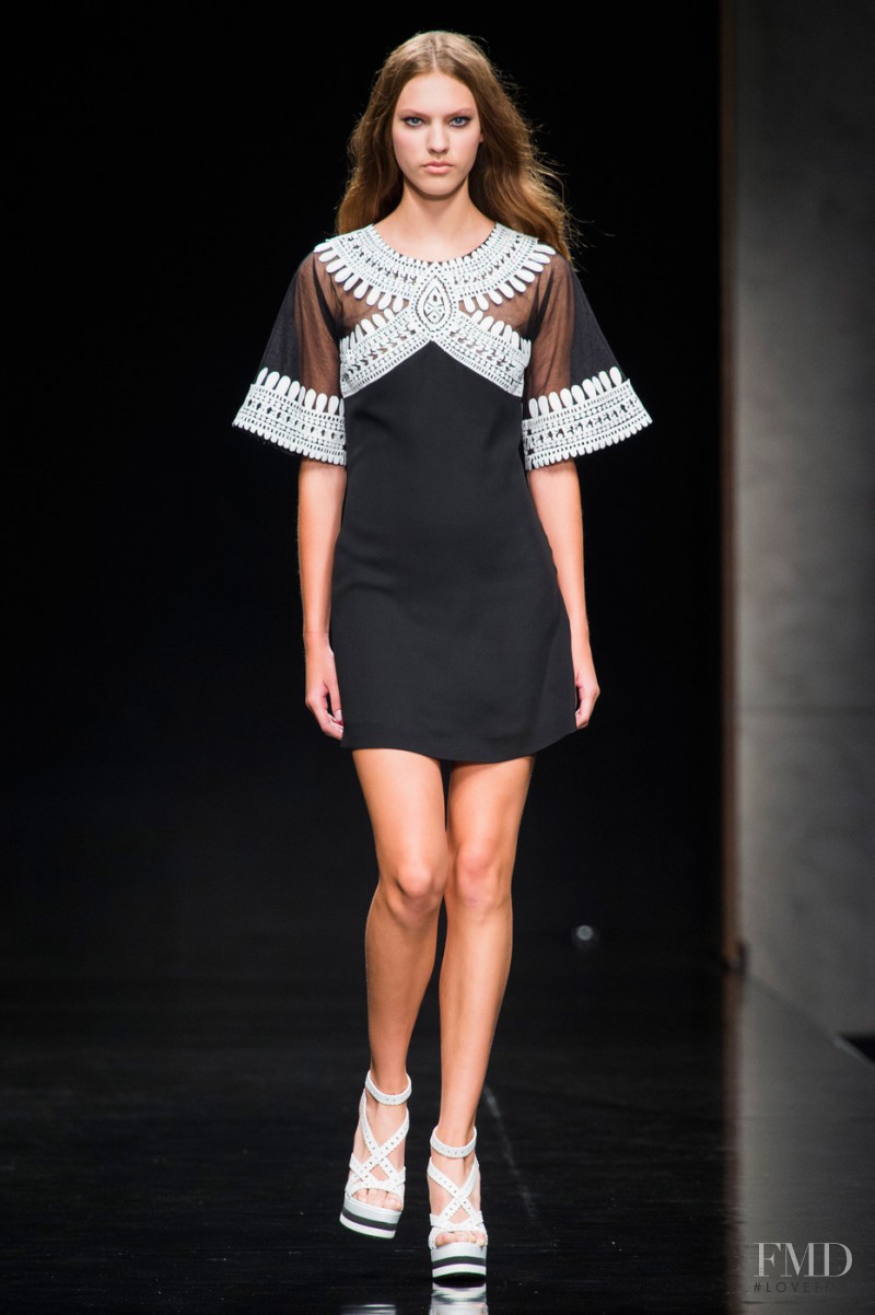 Maggie Jablonski featured in  the John Richmond fashion show for Spring/Summer 2015