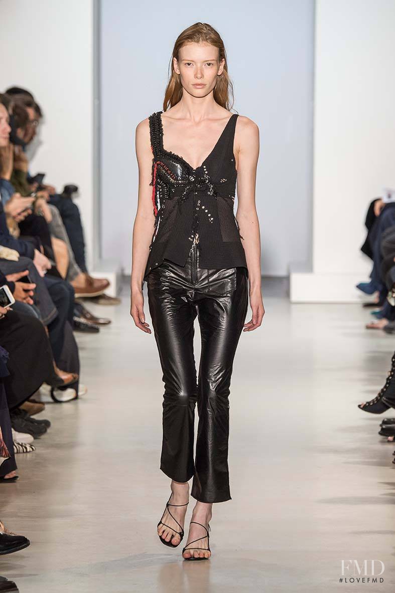 Julia Hafstrom featured in  the Paco Rabanne fashion show for Spring/Summer 2016