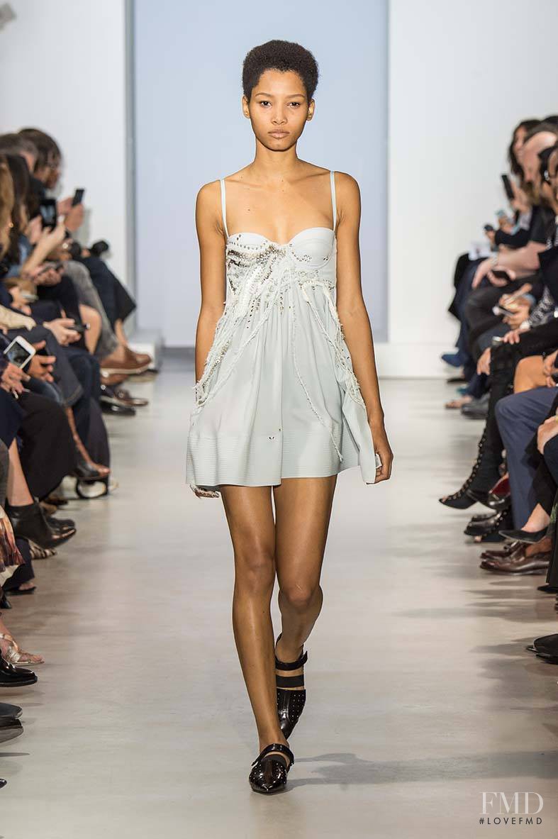 Lineisy Montero featured in  the Paco Rabanne fashion show for Spring/Summer 2016