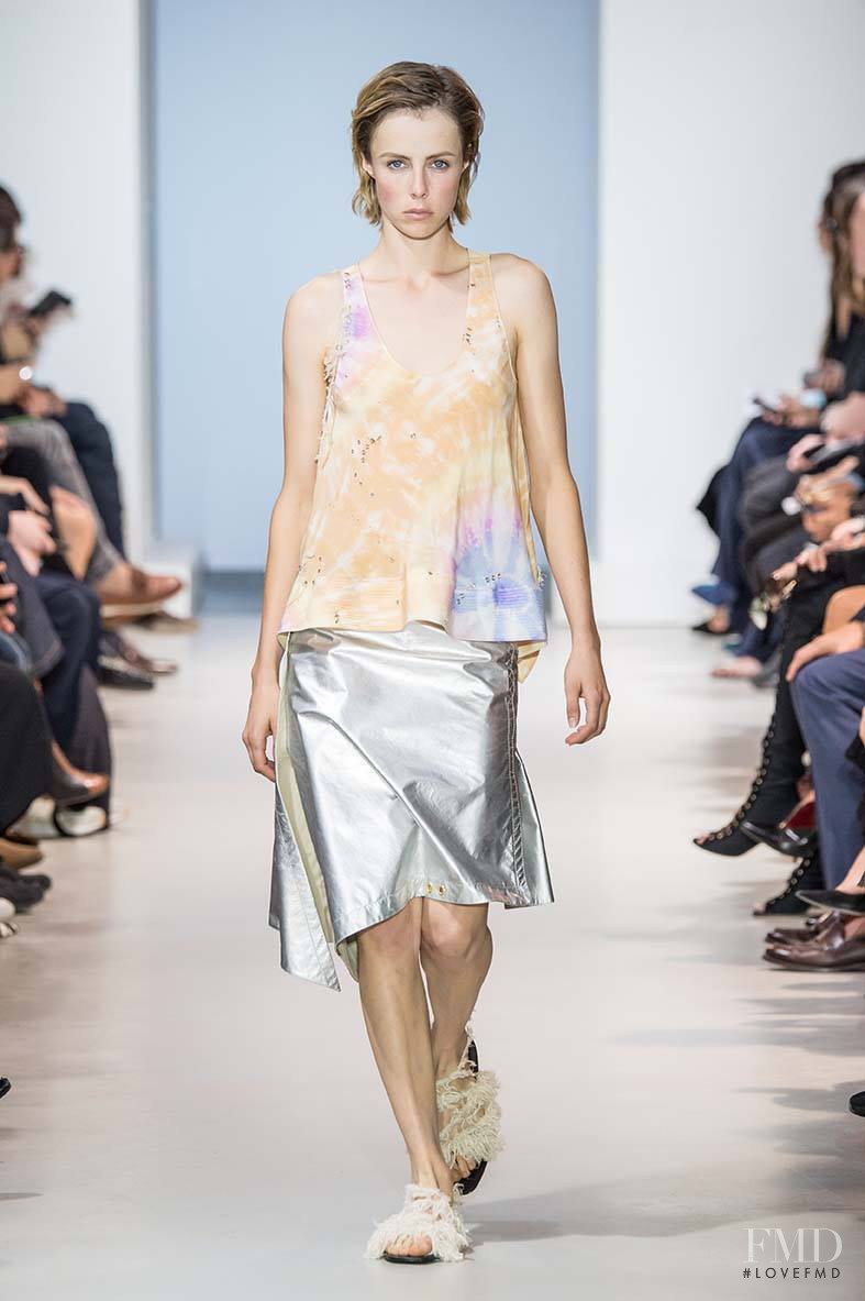 Edie Campbell featured in  the Paco Rabanne fashion show for Spring/Summer 2016