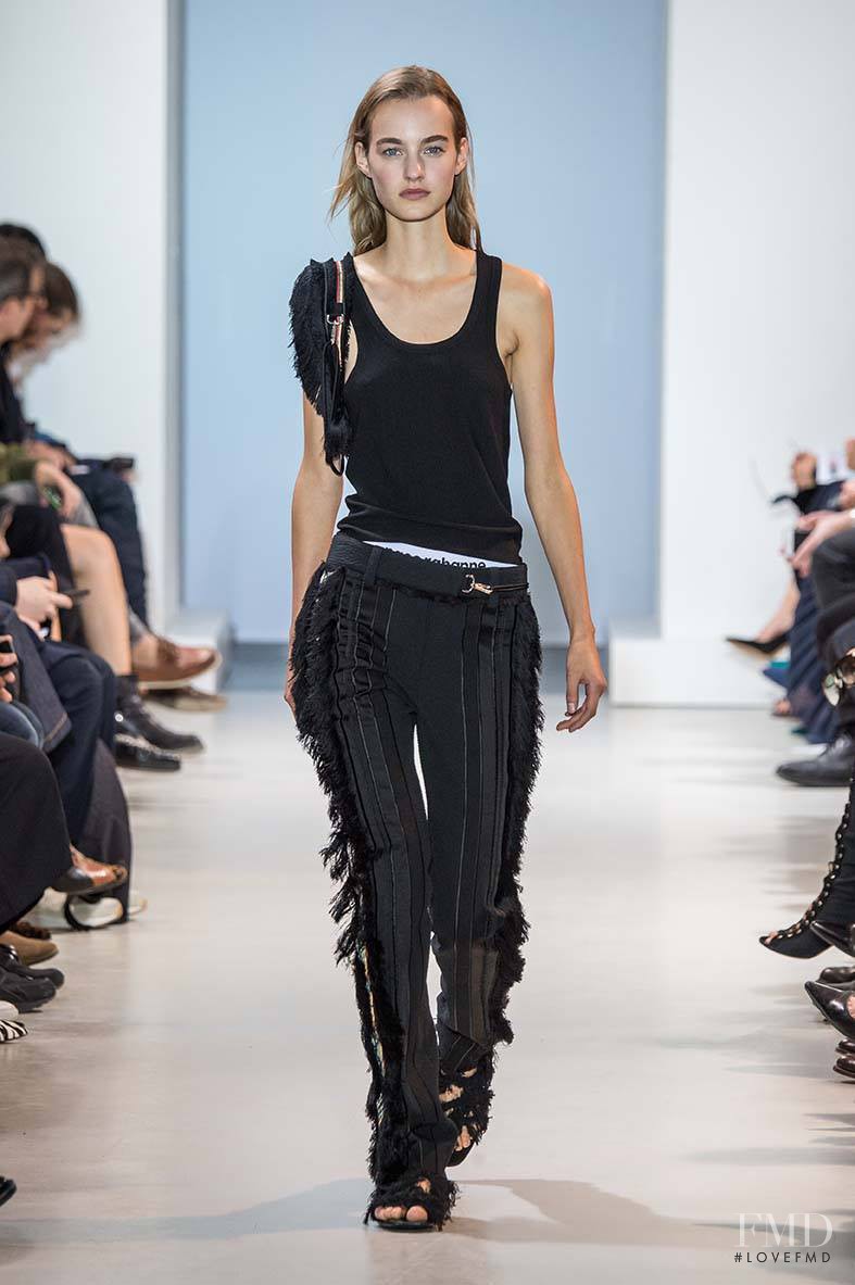 Maartje Verhoef featured in  the Paco Rabanne fashion show for Spring/Summer 2016