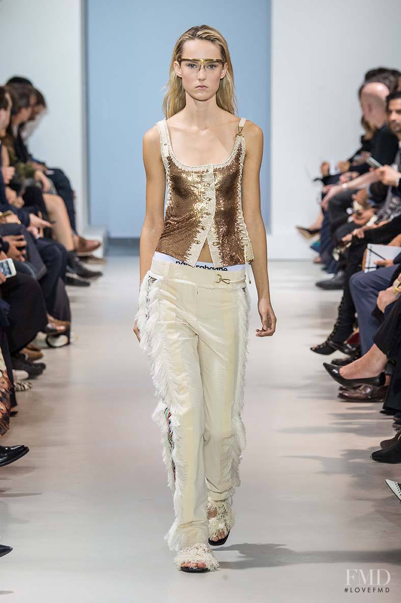 Harleth Kuusik featured in  the Paco Rabanne fashion show for Spring/Summer 2016