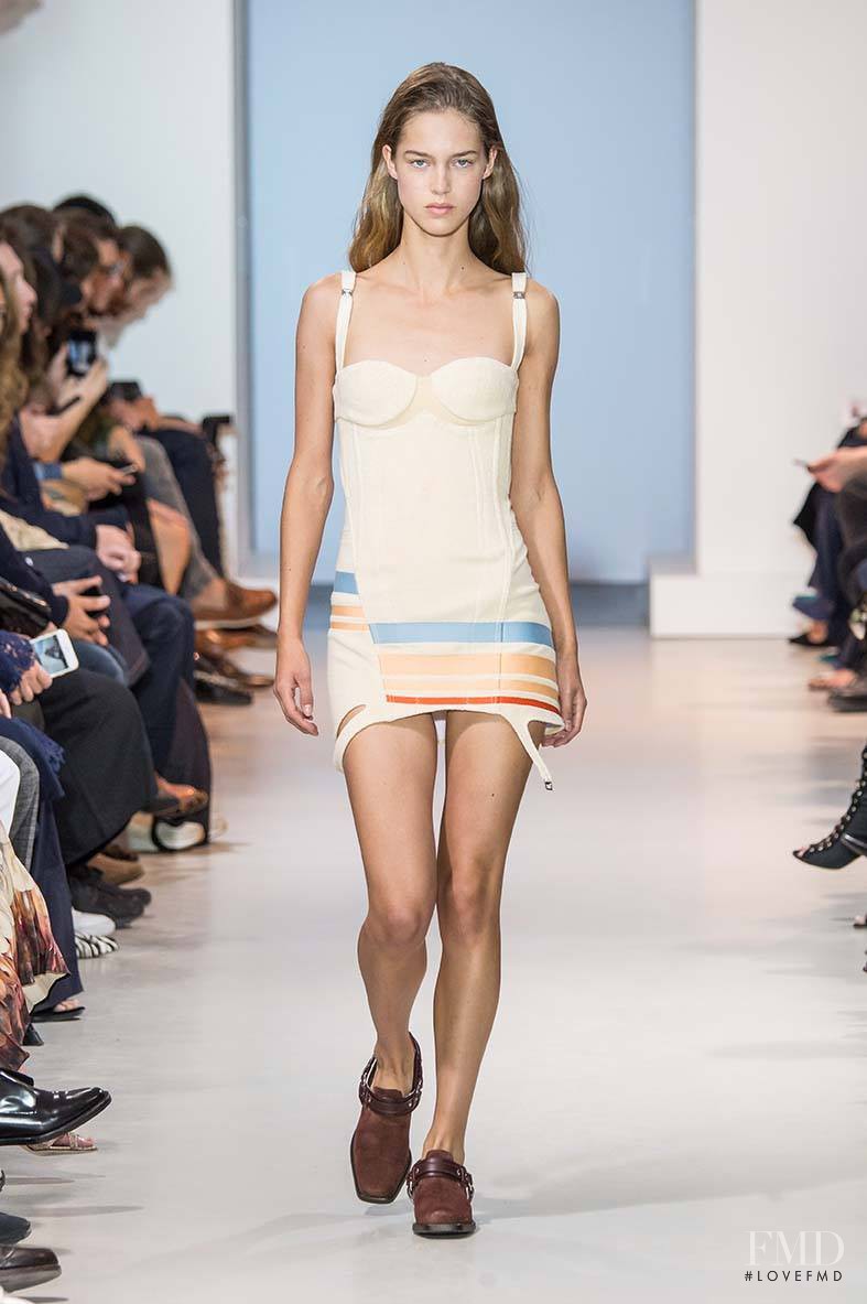 Julia Jamin featured in  the Paco Rabanne fashion show for Spring/Summer 2016