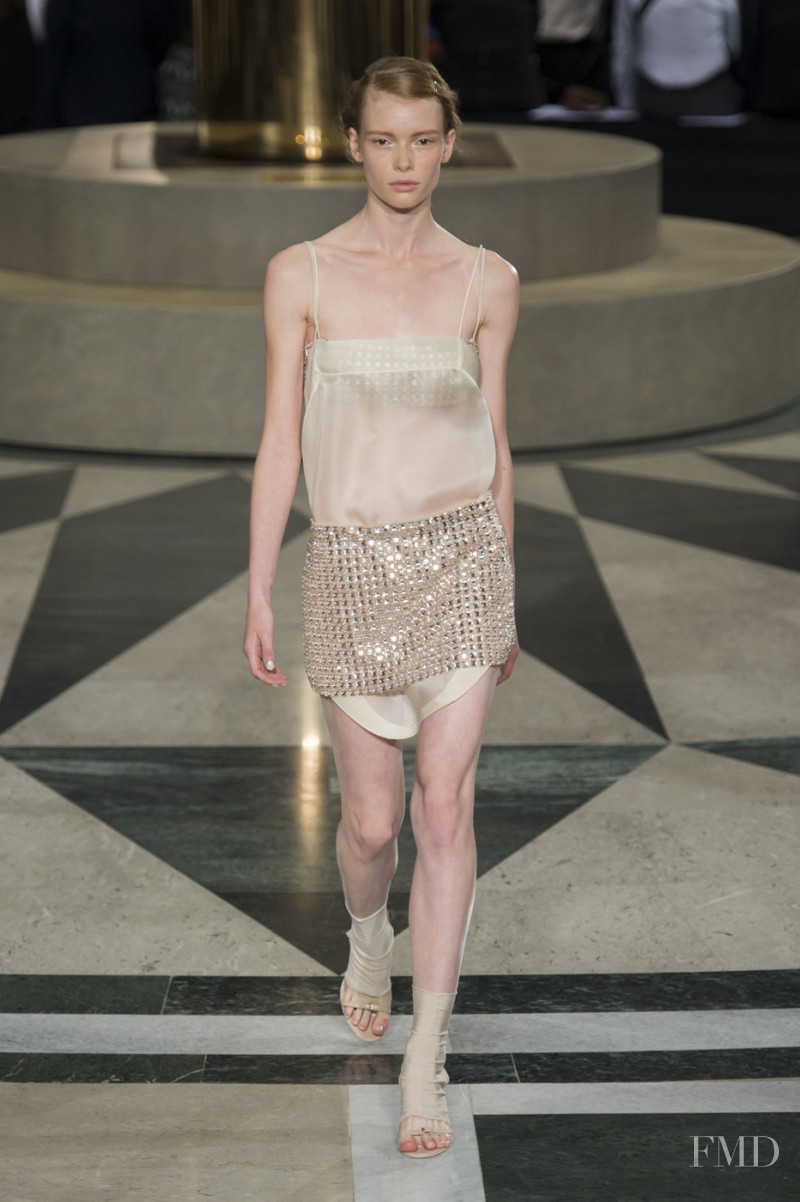Julia Hafstrom featured in  the Aquilano.Rimondi fashion show for Spring/Summer 2016