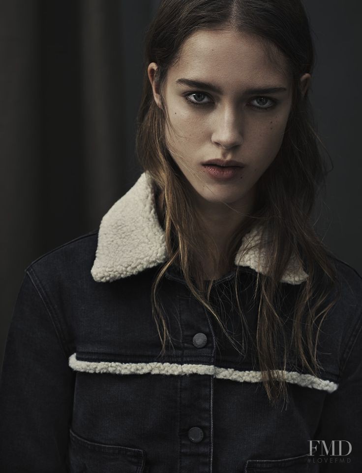 Julia Jamin featured in  the AllSaints lookbook for Winter 2015