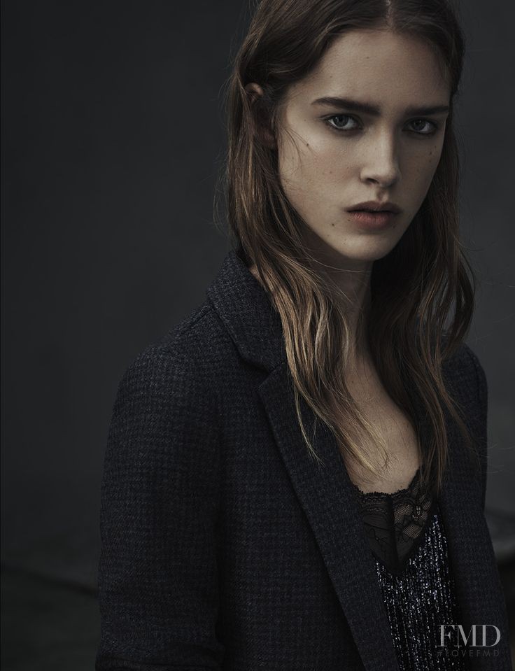 Julia Jamin featured in  the AllSaints lookbook for Winter 2015