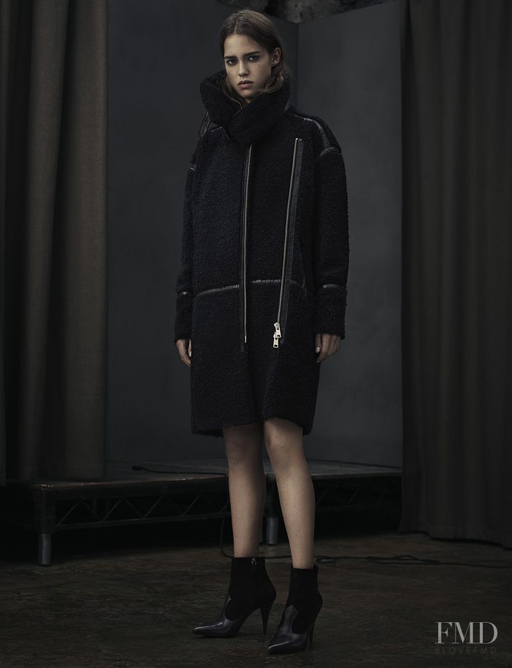 Julia Jamin featured in  the AllSaints lookbook for Winter 2015