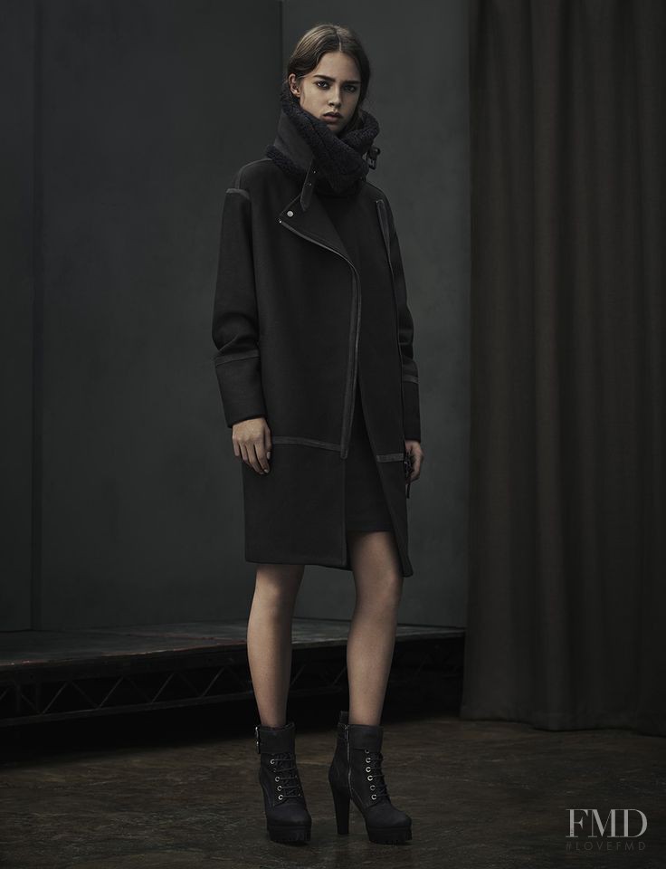 Julia Jamin featured in  the AllSaints lookbook for Winter 2015