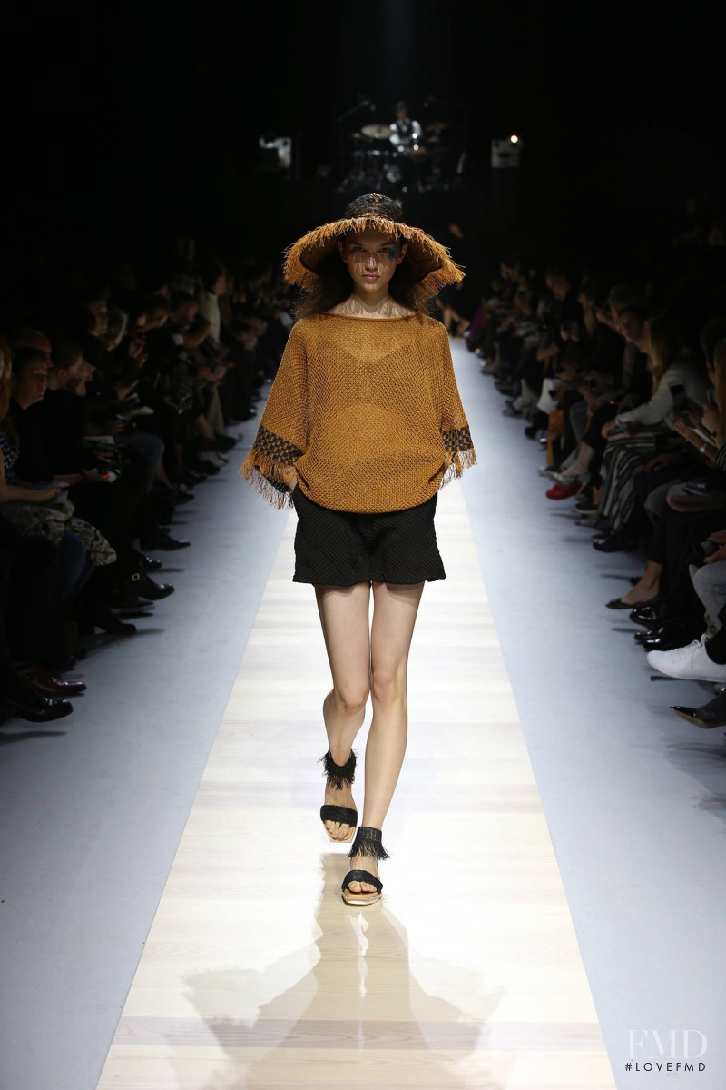 Anastasia Chekry featured in  the Issey Miyake fashion show for Spring/Summer 2016