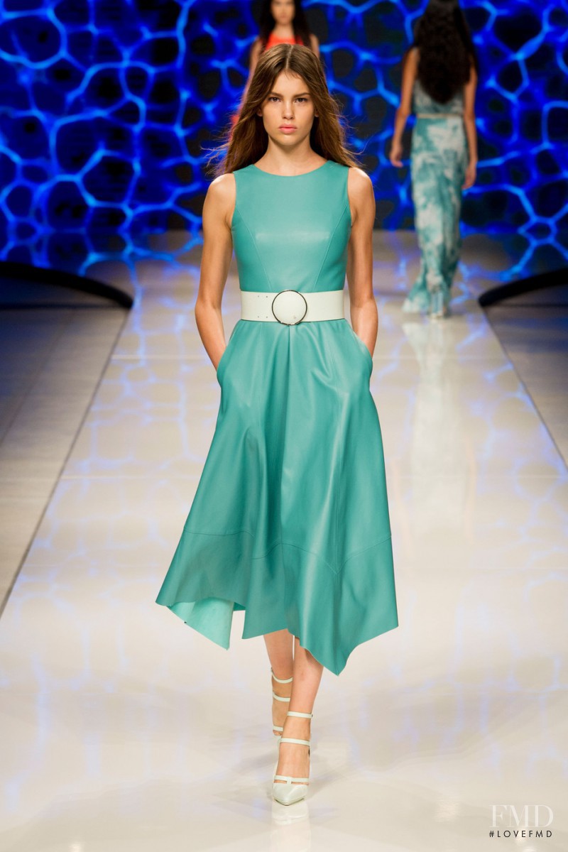 Beatrice Ramasauskaite featured in  the Aigner fashion show for Spring/Summer 2016