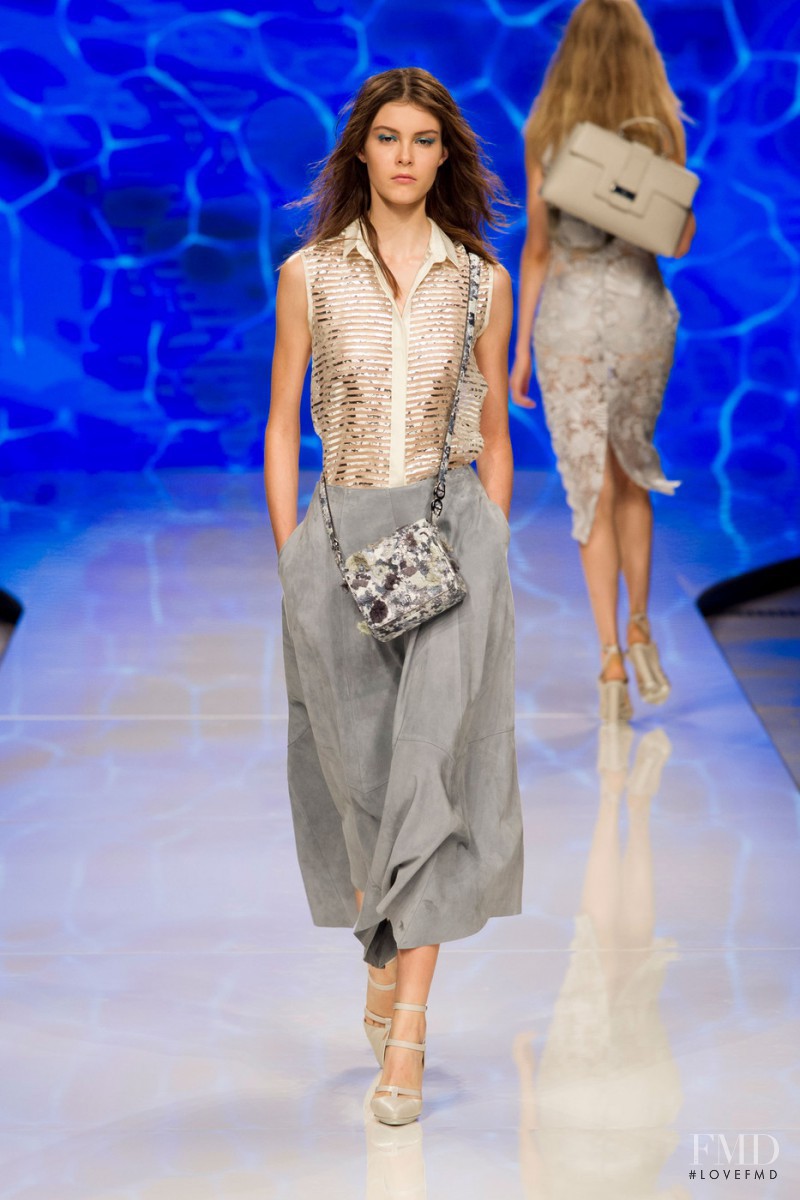 Irina Shnitman featured in  the Aigner fashion show for Spring/Summer 2016