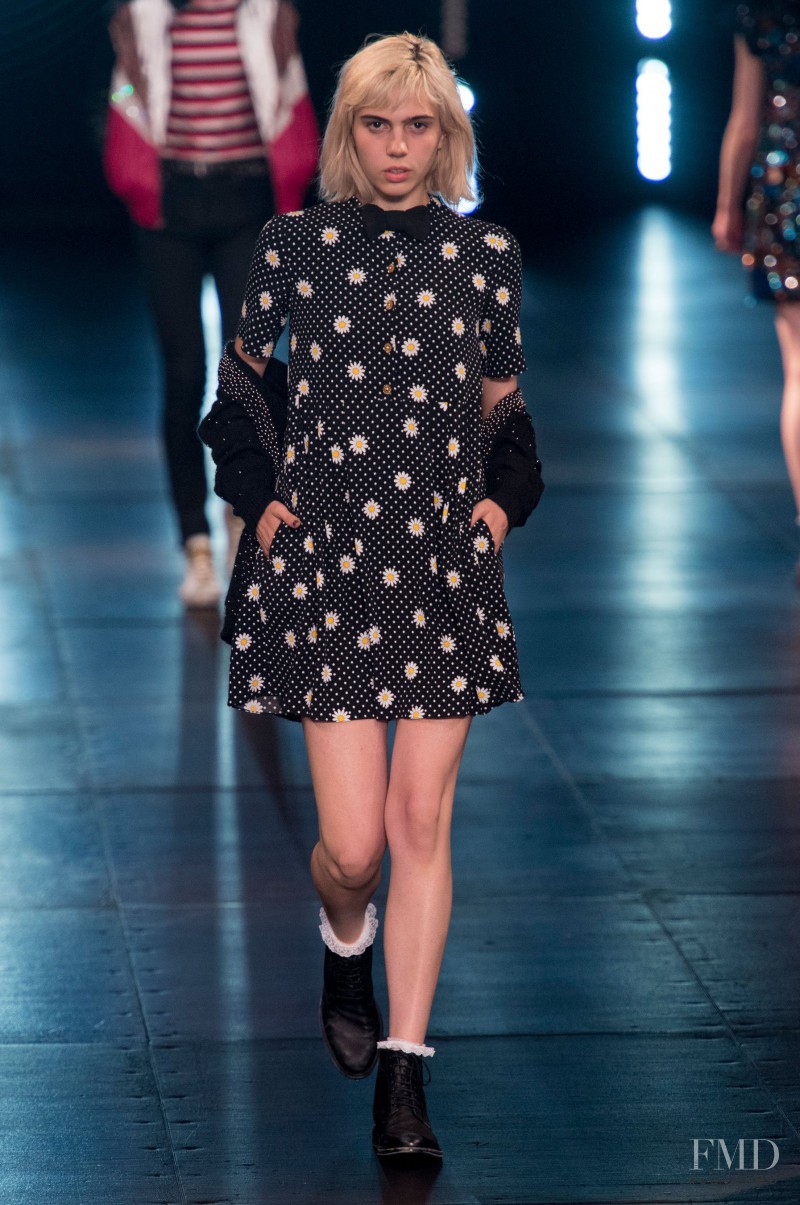 Julia Cumming featured in  the Saint Laurent fashion show for Spring/Summer 2016