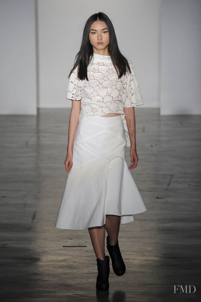 Ling Yue Zhang featured in  the Morgane Le Fay fashion show for Spring/Summer 2016