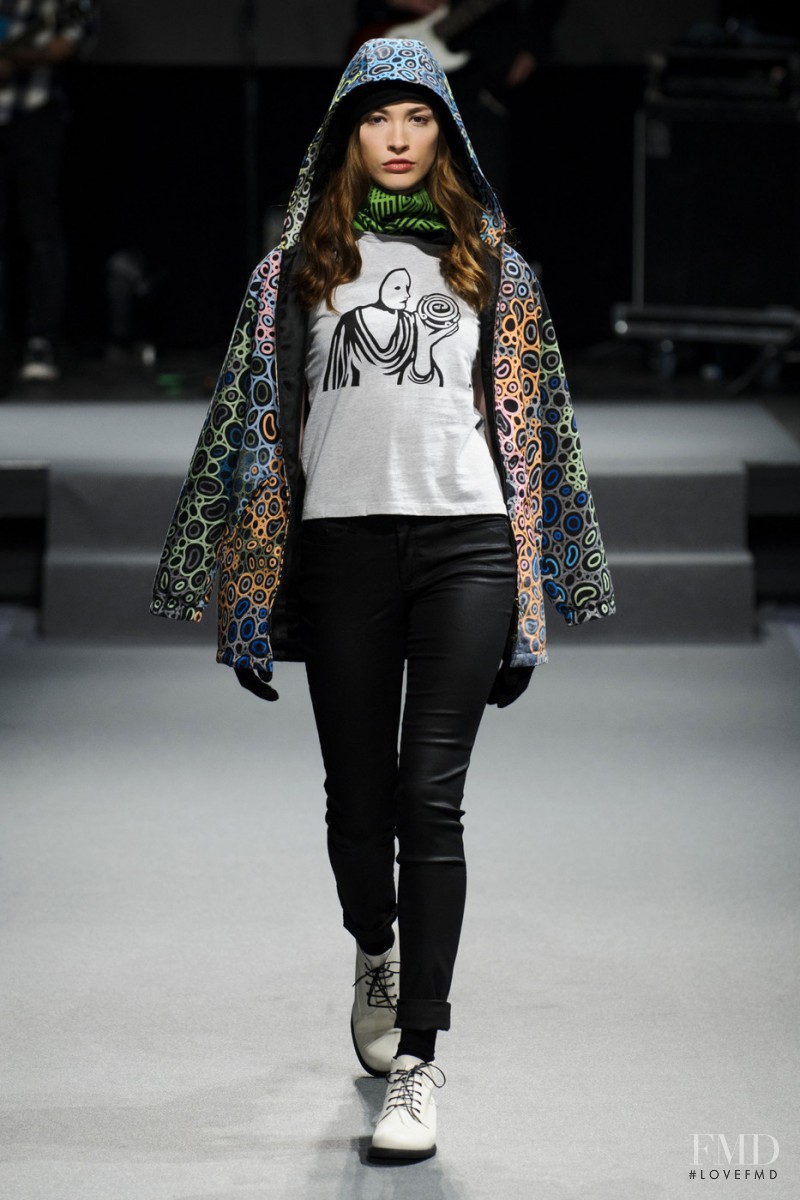 Karly Mcneil featured in  the Agnes B. fashion show for Autumn/Winter 2015