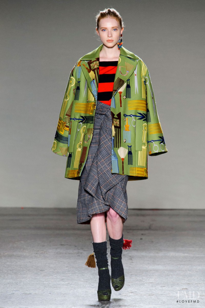 Kimi Nastya Zhidkova featured in  the Stella Jean fashion show for Autumn/Winter 2015