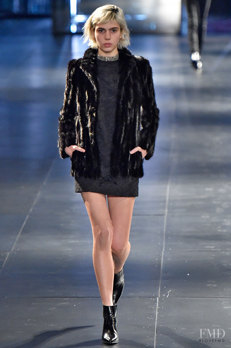 Julia Cumming featured in  the Saint Laurent fashion show for Autumn/Winter 2015