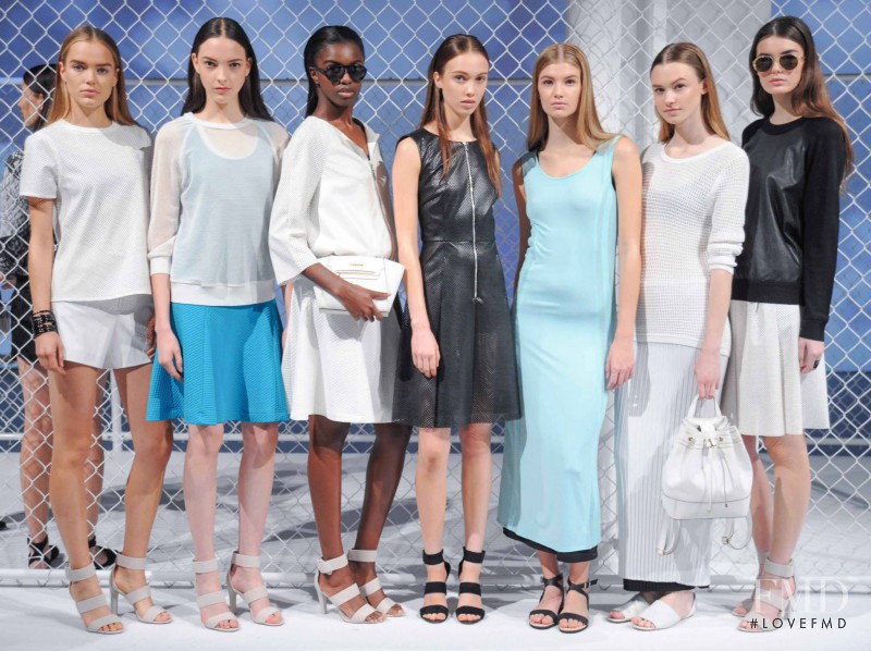 Haley Sutton featured in  the Calvin Klein White Label fashion show for Spring/Summer 2014