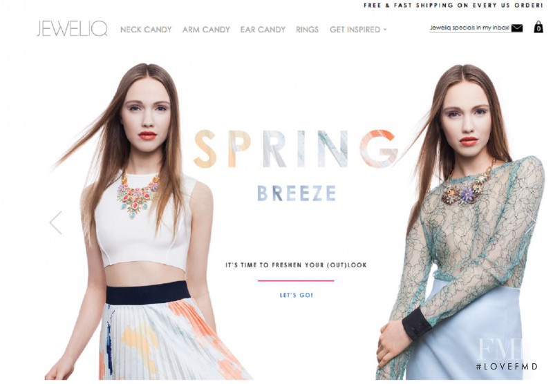 Haley Sutton featured in  the Jeweliq advertisement for Spring/Summer 2014