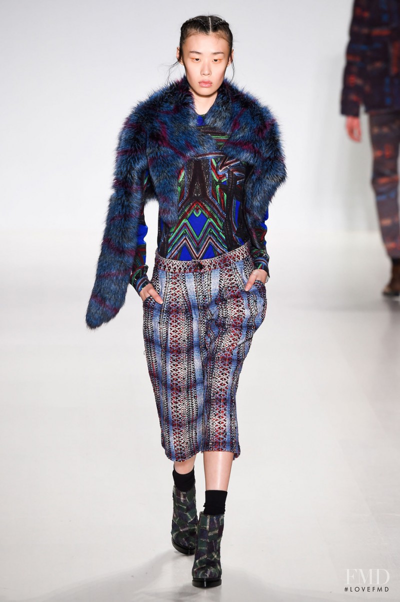 Meng Meng Wei featured in  the Custo Barcelona fashion show for Autumn/Winter 2015