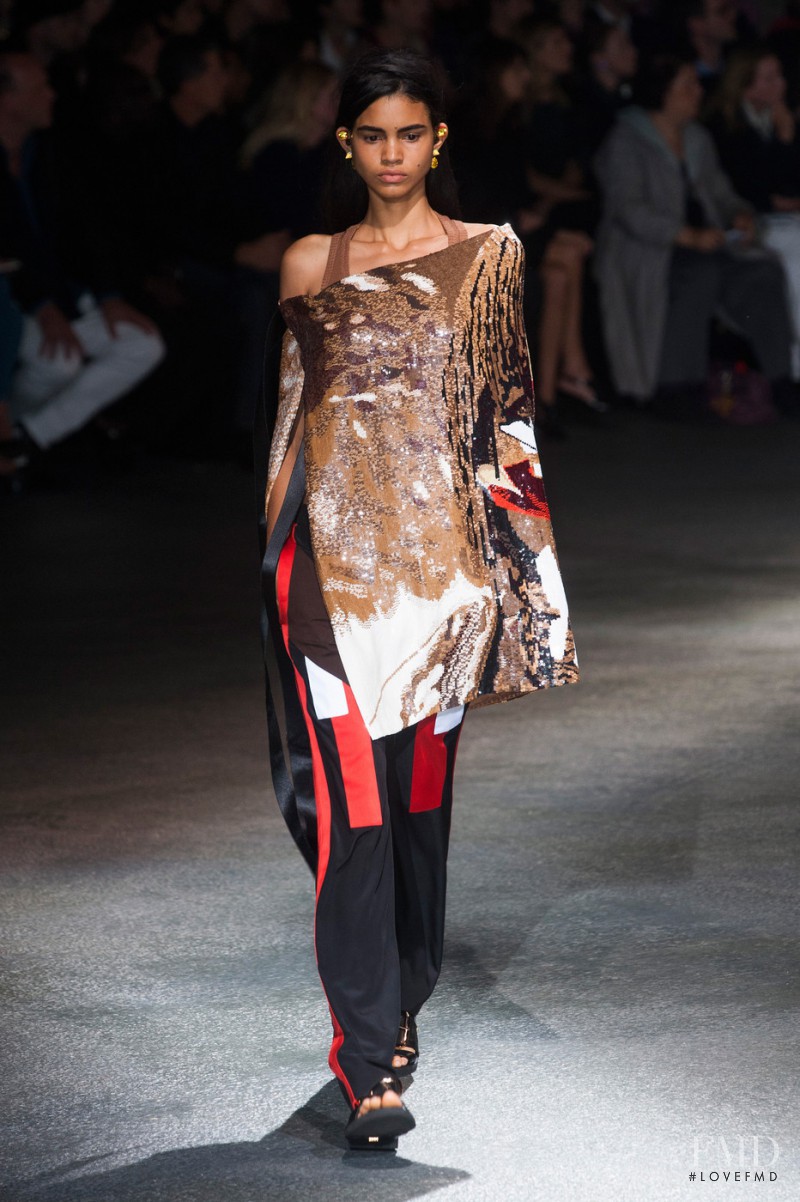 Mariana Santana featured in  the Givenchy fashion show for Spring/Summer 2014