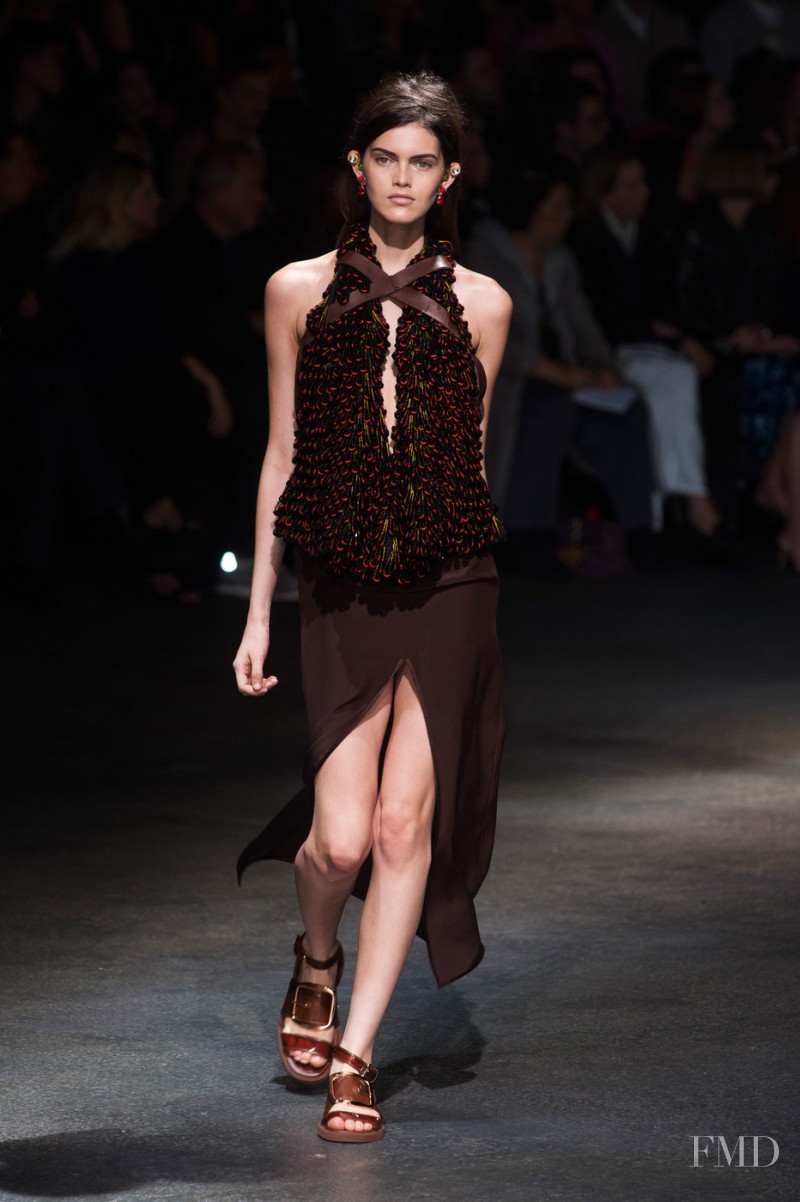 Kamila Hansen featured in  the Givenchy fashion show for Spring/Summer 2014