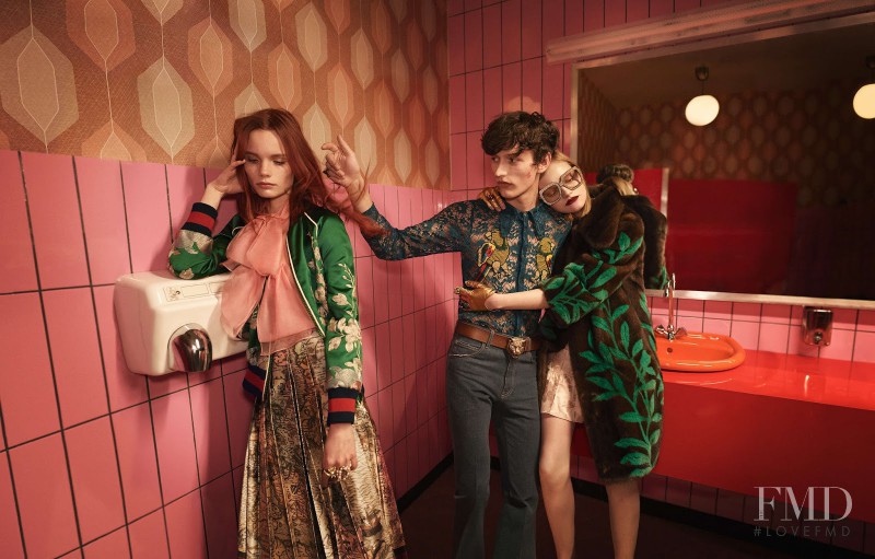 Mia Gruenwald featured in  the Gucci advertisement for Spring/Summer 2016